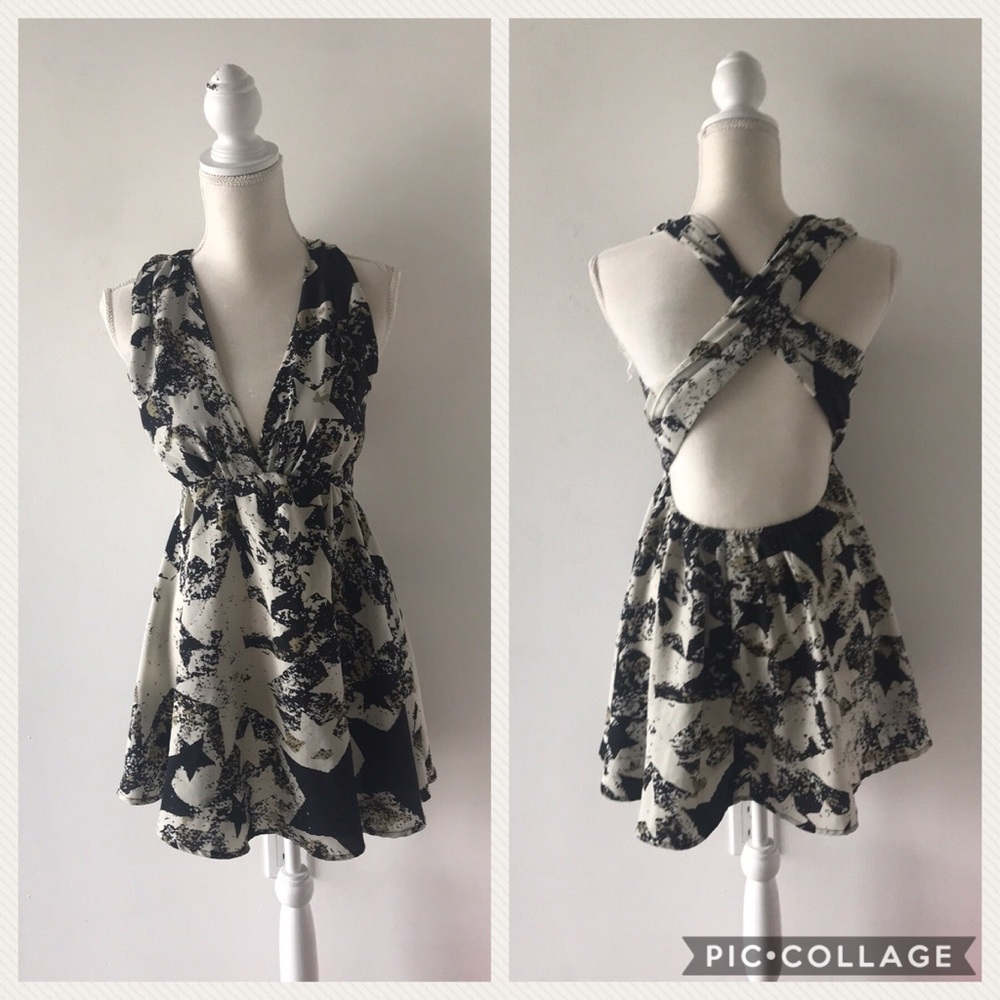 Printed Fit and Flare Mini Dress